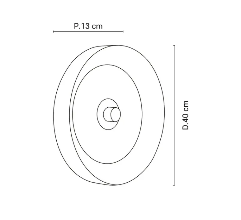 Applique*Market Set Applique, plafonnier, Portinatx, , Ø40cm, H13cm - blanc