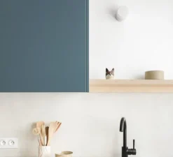 Applique, plafonnier, salle de bain, Light.o.017, blanc, IP55, Ø10cm, H8cm - Zangra