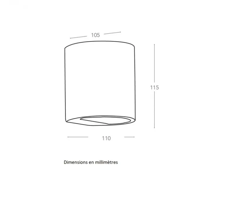 Applique*Nedgis Applique plâtre, Vertbois, prêt à peindre, Kenza, , Ø11cm, H11,5cm - blanc