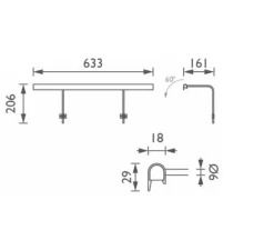 Applique pour tableaux, Wallace 60, laiton, LED, dim, 2700K, 618 lm, L63,3cm, H20,6cm - John Cullen