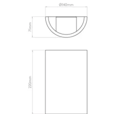 Applique*Astro Applique, Serifos 220, plâtre, , LED, L14cm, H22cm - blanc