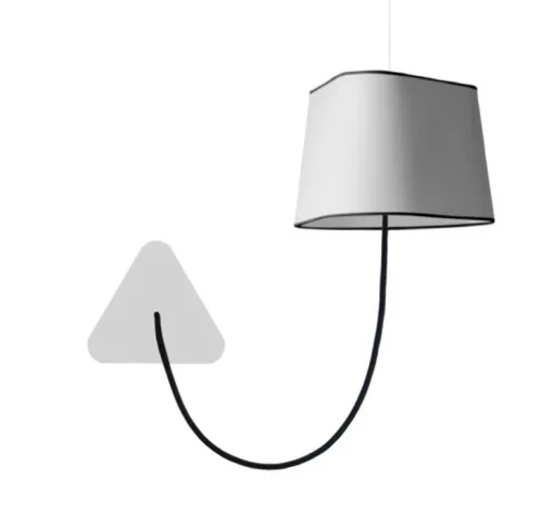 Applique suspendue, Petit Nuage, blanc & noir, Ø24cm, H16cm - DesignHeure