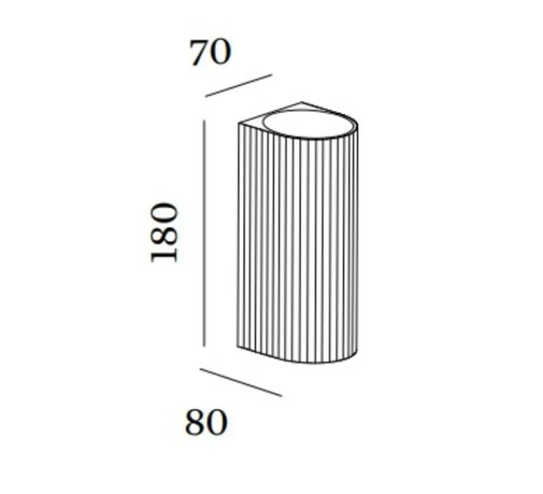 Applique*Wever&Ducré Applique, Trace 2.0, , LED, dim, 2700K, 1060 lm, L7cm, H18cm - noir (intérieur or)