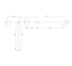 Plafonnier & Spot|Applique*Zangra Applique u plafonnier, Light.036, , L42cm, H34,9cm - noir