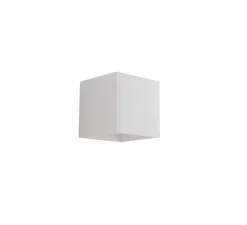 Applique, Vertbois, plâtre, prêt à peindre, Charlotte, Square Simple, blanc, L11,5cm, H11,5cm - Nedgis