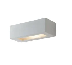 Applique, Vertbois, plâtre, prêt à peindre, Claire S, blanc, L22cm, H7cm - Nedgis