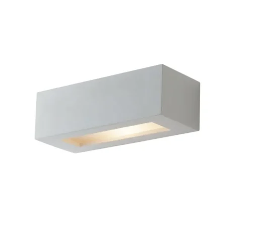 Applique, Vertbois, plâtre, prêt à peindre, Claire S, blanc, L22cm, H7cm - Nedgis