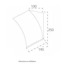 Applique, Vertbois, plâtre, prêt à peindre, Andrea, blanc, L19cm, H25cm - Nedgis