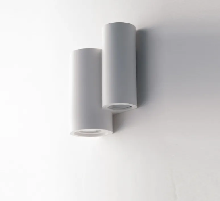 Applique*Nedgis Applique, Vertbois, plâtre, prêt à peindre, Isaline Double, , L16cm, H21cm - blanc