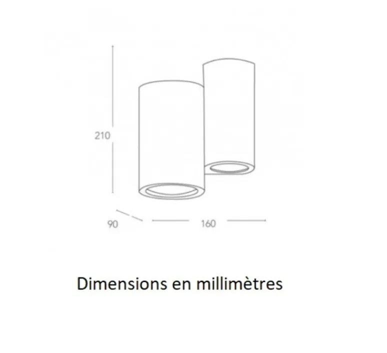 Applique*Nedgis Applique, Vertbois, plâtre, prêt à peindre, Isaline Double, , L16cm, H21cm - blanc