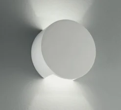 Applique, Vertbois, plâtre, prêt à peindre, Louisa, blanc, Ø15,5cm, H7cm - Nedgis