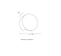 Applique, Vertbois, plâtre, prêt à peindre, Louisa, blanc, Ø15,5cm, H7cm - Nedgis