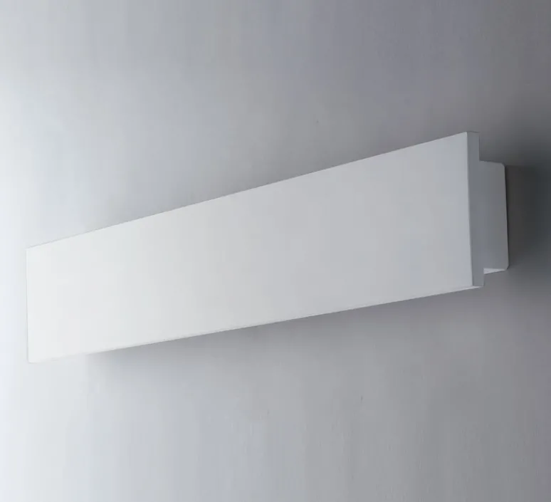 Applique*Nedgis Applique, Vertbois, plâtre, prêt à peindre, Anaïs L, , LED, 3000-4000K, 2200 lm, L60cm, H8cm - blanc