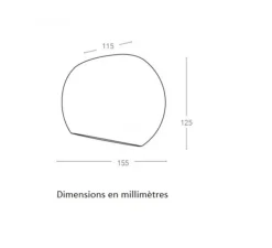 Applique, Vertbois, plâtre, prêt à peindre, Melissa, blanc, L15,5cm, H12,5cm - Nedgis