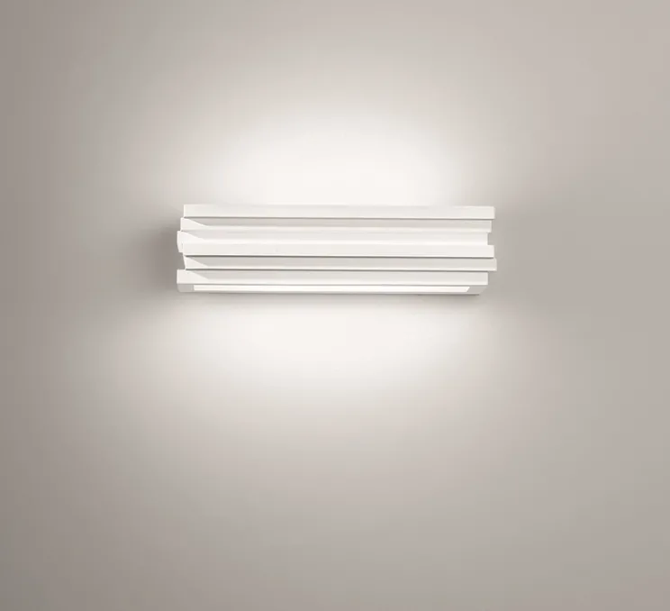 Applique, Vertbois, plâtre, prêt à peindre, Claire 37, blanc, L37cm, H11cm - Nedgis