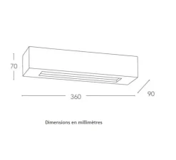 Applique, Vertbois, plâtre, prêt à peindre, Claire M, blanc, L36cm, H7cm - Nedgis