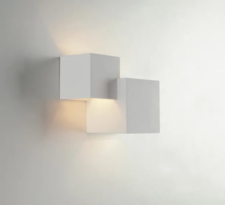 Applique*Nedgis Applique,Vertbois, plâtre, prêt à peindre, Charlotte Square Double, , L19,5cm, H16cm - blanc