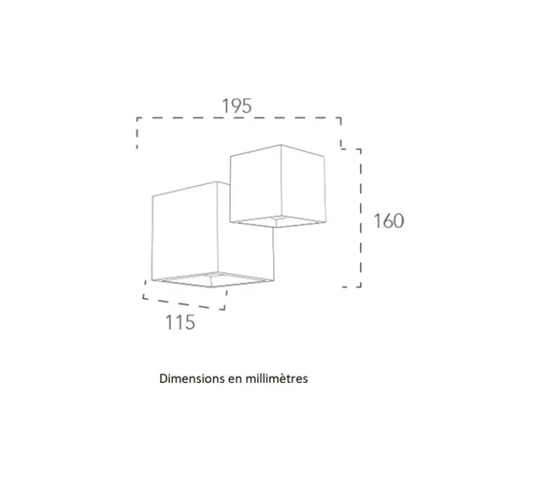 Applique*Nedgis Applique,Vertbois, plâtre, prêt à peindre, Charlotte Square Double, , L19,5cm, H16cm - blanc