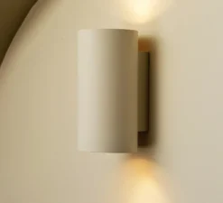 Applique,Vertbois, plâtre, prêt à peindre, Isaline L, blanc, Ø12cm, H24cm - Nedgis