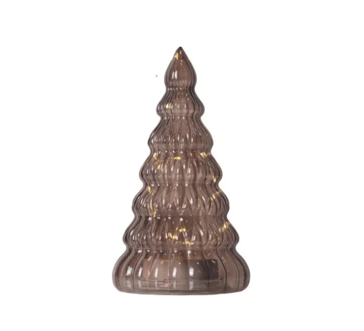 Arbre de Noël, lumineux, Lucy, chêne foncé, LED, Ø13cm, H23cm - Sirius