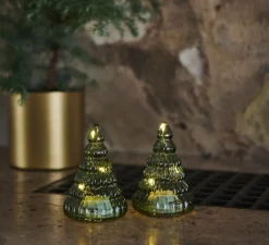 Lampe*Sirius Arbre de Noël, Lumineux, Lucy SET 2 pièces, , LED, Ø6,5cm, H9cm - vert