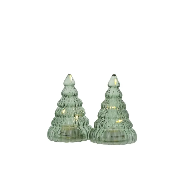 Lampe*Sirius Arbre de Noël, Lumineux, Lucy SET 2 pièces, , LED, Ø6,5cm, H9cm - vert