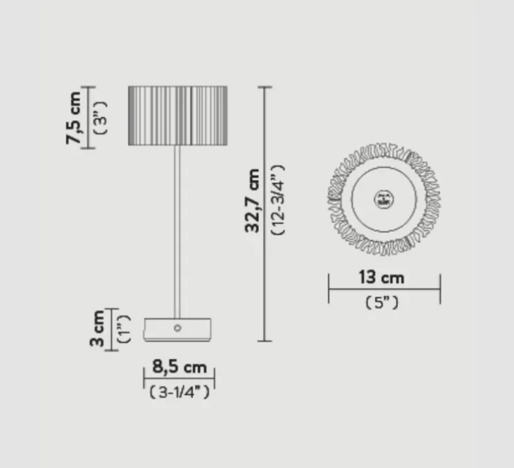 Baladeuse, Accordéon, blanc, laiton antique, LED, dim, 2700K, 150 lm, Ø13cm, H32,7cm - Slamp