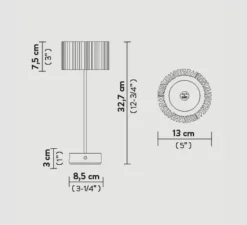 Lampe*Slamp Baladeuse, Accordéon, , LED, dim, 2700K, 150 lm, Ø13cm, H32,7cm - noir, laiton