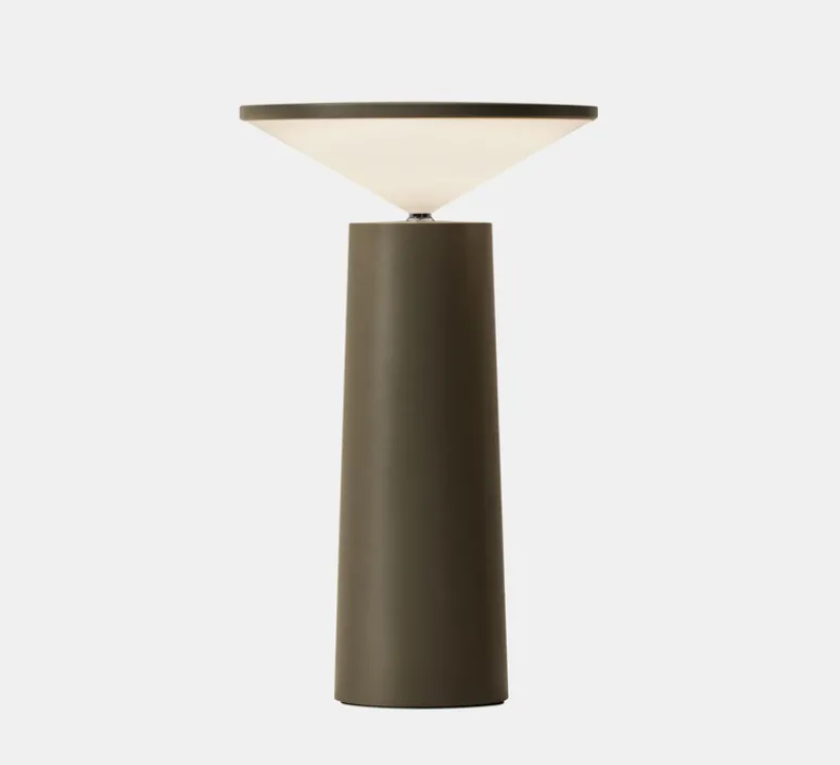 Lampe*LEDS C4 Baladeuse, Cocktail orientable, , LED, dim, 2700k, 154 lm, Ø12,8cm, H21,5cm - gris olive