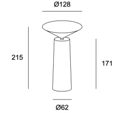 Lampe*LEDS C4 Baladeuse, Cocktail orientable, , LED, dim, 2700k, 154 lm, Ø12,8cm, H21,5cm - noir
