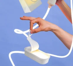 Lampe*Seletti Baladeuse, Daily Glow Sardina, , LED, 3000K, 35lm, L18cm, H16,5cm - boîte de sardines, blanc