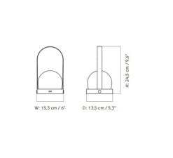 Baladeuse, d'extérieur, Carrie, olive, IP44, LED, dim, 2700K, 250 lm, Ø13,5cm, H24,5cm - Audo Copenhagen