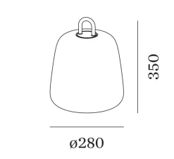 Lampe*Wever&Ducré Baladeuse, d'extérieur, Costa 2.0 LED, , IP65, LED, 2200-4000K, 130lm, Ø28cm, H35cm - blanc et noir