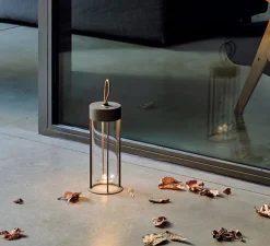 Lampe*Flos Baladeuse, d'extérieur, In Vitro Unplugged, , IP65, LED, 2700K, 182lm, Ø13,2cm, H39,3cm - marron foncé