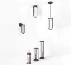 Lampe*Flos Baladeuse, d'extérieur, In Vitro Unplugged, , IP65, LED, 2700K, 182lm, Ø13,2cm, H39,3cm - marron foncé