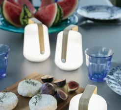 Baladeuse, d'extérieur, Lot de 3 lampes Balad H12, bamboo, IP44, LED, dim, 5000K, 20 lm, Ø10cm, H13,5cm - Fermob