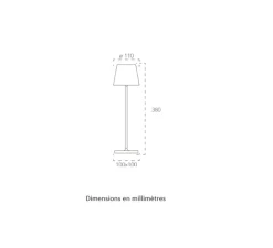 Baladeuse, Drink, marron, IP54, LED, dim, 3000K, 190 lm, Ø11cm, H38cm - Nedgis
