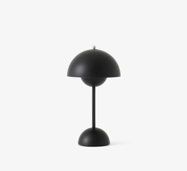 Lampe*Andtradition Baladeuse, Flowerpot VP9, , IP44, LED, 2700K, 325lm, Ø16cm, H29,5cm - noir mat