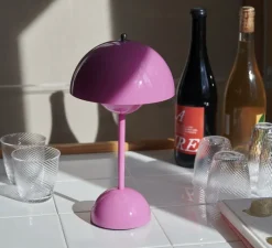 Lampe*Andtradition Baladeuse, Flowerpot VP9, , IP44, LED, dim, 2700K, 104 lm, Ø16cm, H29,5cm - rose tanguy