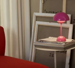 Lampe*Andtradition Baladeuse, Flowerpot VP9, , IP44, LED, dim, 2700K, 104 lm, Ø16cm, H29,5cm - rose tanguy