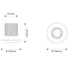 Lampe*DCW éditions Paris Baladeuse, In the Sun, , LED, 2700K, 175lm, Ø13cm, H12,7cm - or