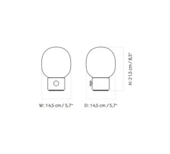 Lampe*Audo Copenhagen Baladeuse, JWDA , , Ø14,5cm, H21,5cm - vert, opalin mat