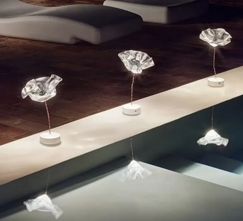 Lampe*Slamp Baladeuse, La Fleur, , LED, dim, 2700K, 150 lm, Ø15cm, H26cm - blanc