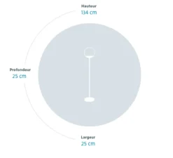 Lampadaire*Fermob Baladeuse, Lampadaire H134, MOOON! Cactus,LED, IP 44, 3000 K à 6000K, 500lm,, Ø25cm, H134cm - vert