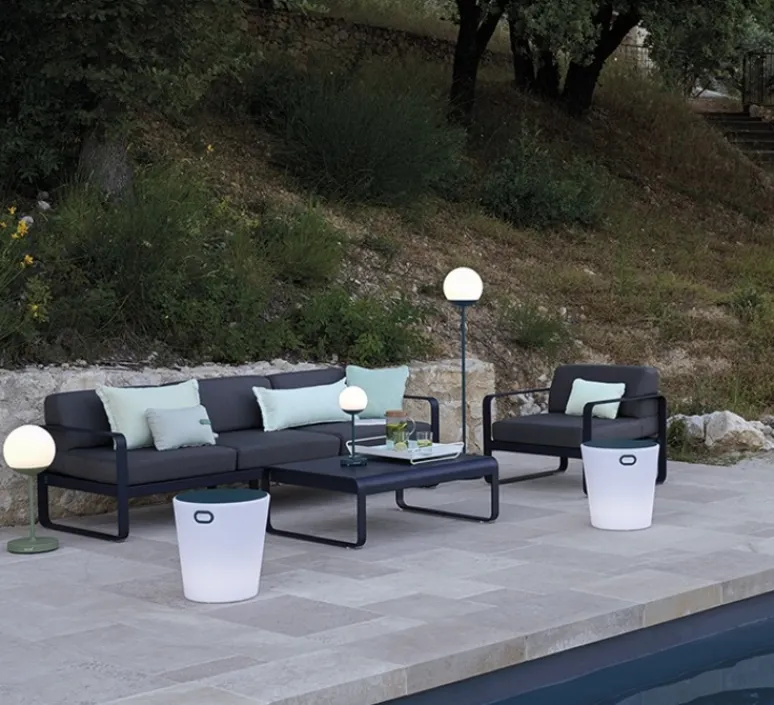 Lampadaire*Fermob Baladeuse, Lampadaire, Mooon !, acapulco, LED, 3000-6000K, 500lm, dim, IP44, Ø25cm, H134cm - bleu