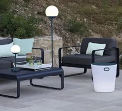 Lampadaire*Fermob Baladeuse, Lampadaire, Mooon !, acapulco, LED, 3000-6000K, 500lm, dim, IP44, Ø25cm, H134cm - bleu