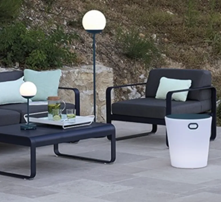 Lampadaire*Fermob Baladeuse, Lampadaire, Mooon !, acapulco, LED, 3000-6000K, 500lm, dim, IP44, Ø25cm, H134cm - bleu