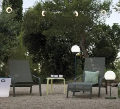 Lampadaire*Fermob Baladeuse, Lampadaire, Mooon !, acapulco, LED, 3000-6000K, 500lm, dim, IP44, Ø25cm, H134cm - bleu