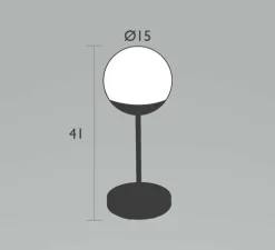 Baladeuse, Lampe à poser H41 MAX , vert cactus, Mooon! IP44, dim, 2700K-4000K, 200lm-300lm, Ø15cm, H41cm - Fermob