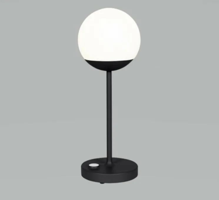 Baladeuse, Lampe à poser H41 MAX carbone, Mooon! IP44, dim, 2700K-4000K, 200lm-300lm, Ø15cm, H41cm - Fermob